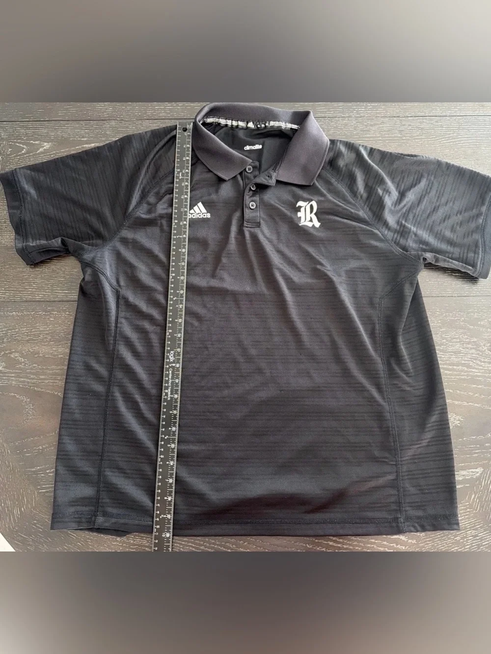 adidas Rice University Men’s Black Polo with White Logos